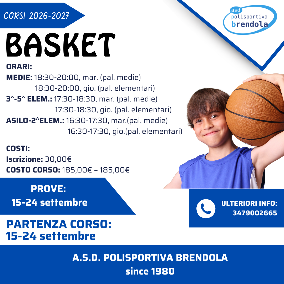 Volantino del corso: Basket