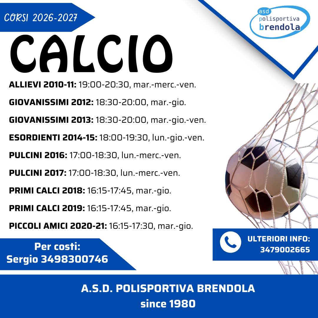 Volantino del corso: Calcio