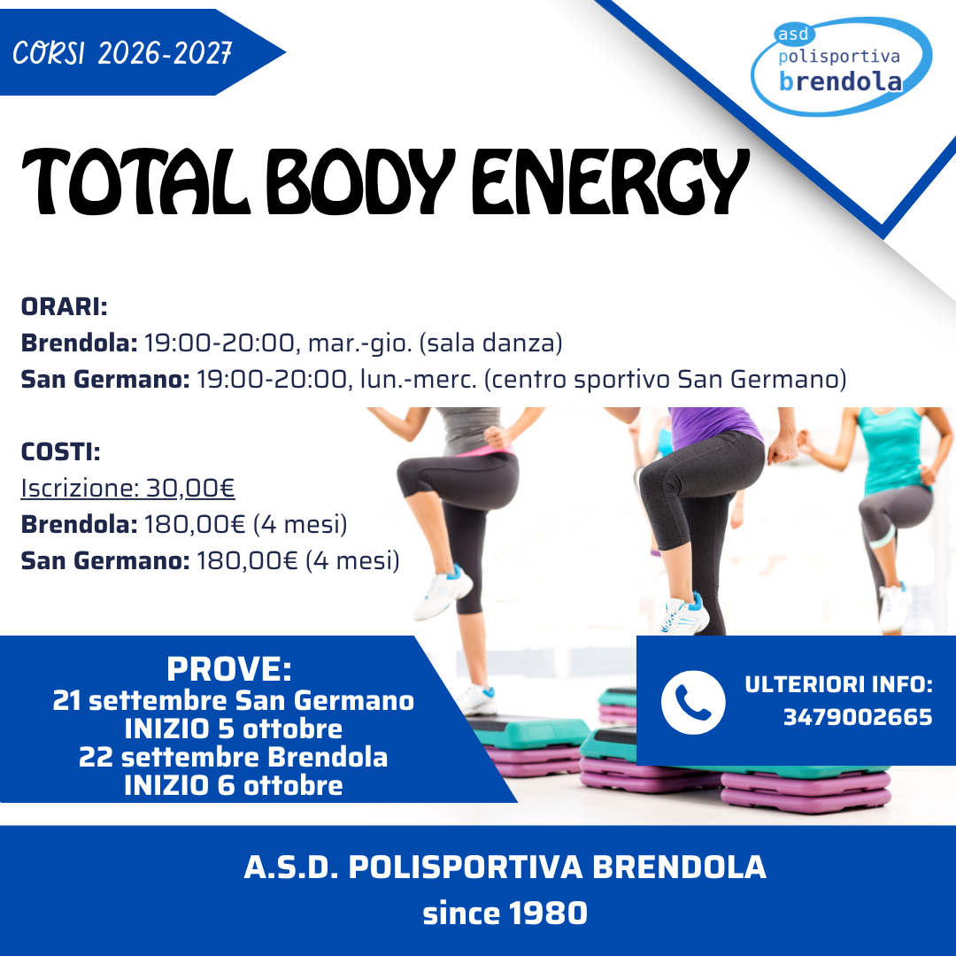 Volantino del corso: Total Body Energy