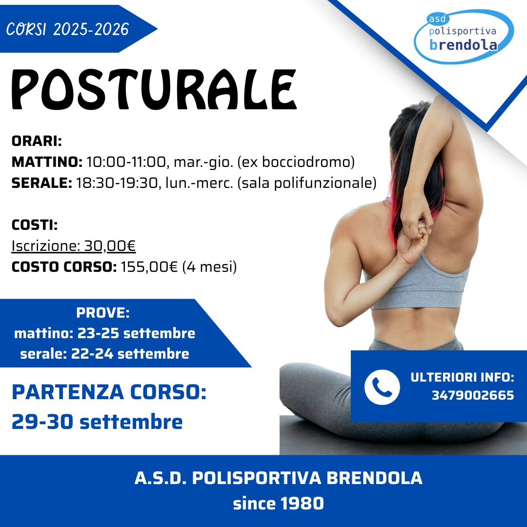 Volantino del corso: Ginnastica Posturale