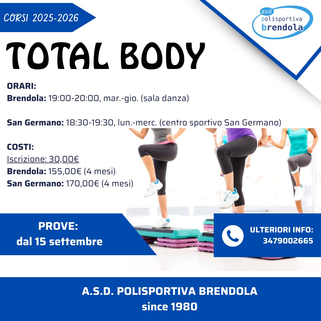 Volantino del corso: Total Body