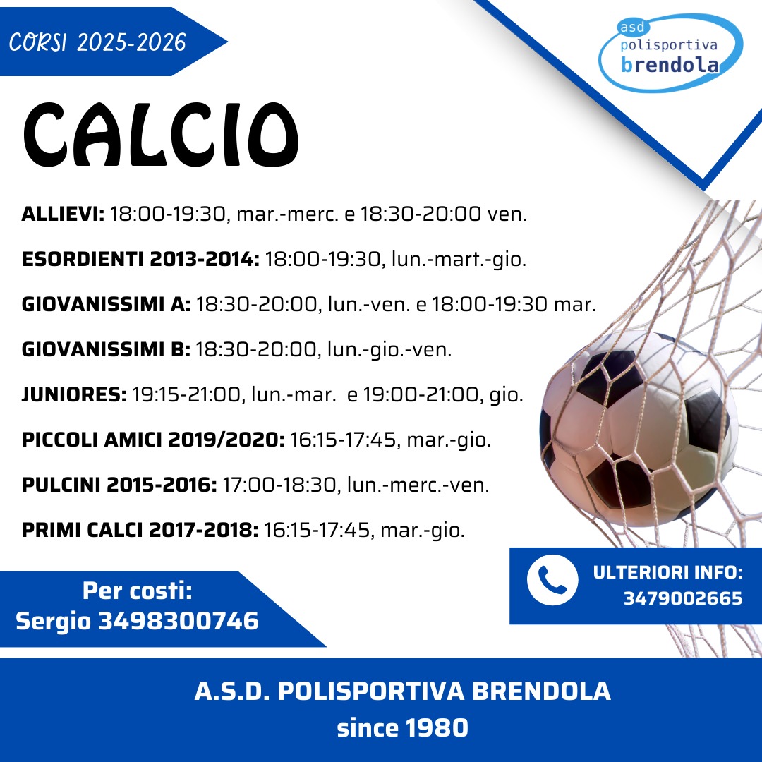 Volantino del corso: Calcio