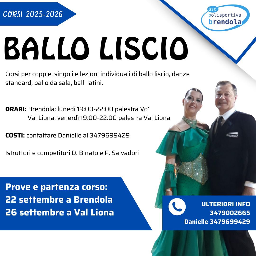 Volantino del corso: Ballo Liscio