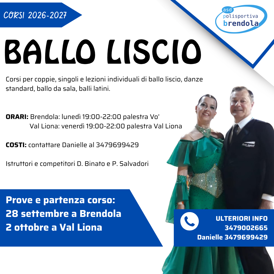 Volantino del corso: Ballo Liscio