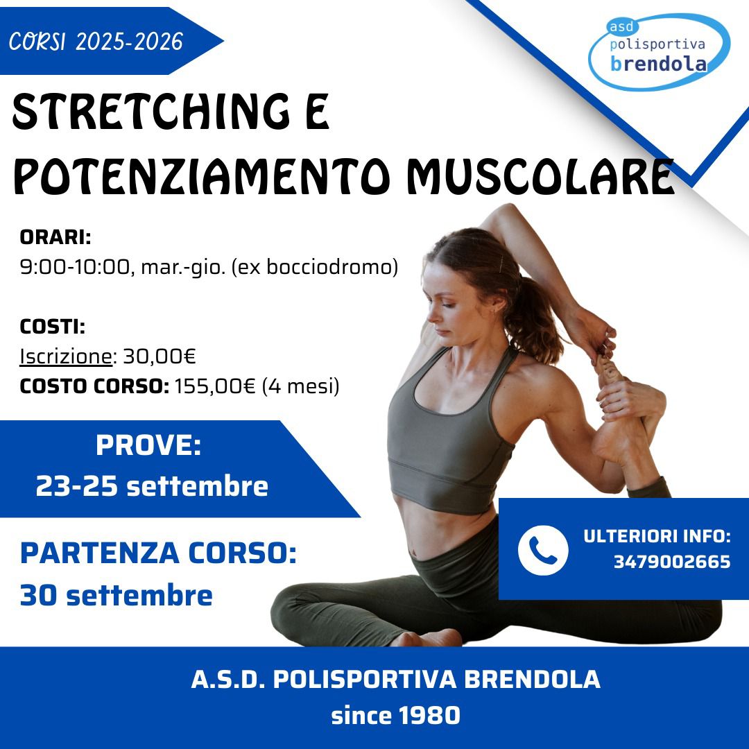 Volantino del corso: Stretching e potenziamento muscolare